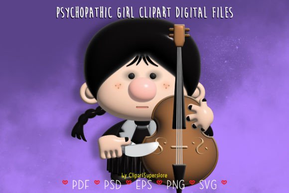 Download Psychopathic Girl 🔪 SVG PNG PSD Files - Premium Resources