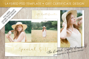Download Photography Gift Certificate Template - Photo Gift Card - Watercolor Style - Layered .PSD Files - Design #30 - Premium Resources