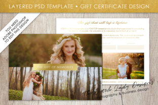 Download Photography Gift Certificate Template - Photo Gift Card - Layered .PSD Files - Design #32 - Premium Bundle