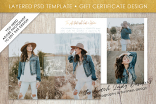 Download Photography Gift Certificate Template - Photo Gift Card - Layered .PSD Files - Design #33 - Premium Bundle