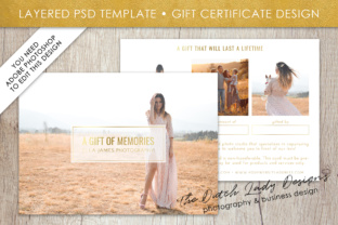 Download Photography Gift Certificate Template - Photo Gift Card - Layered .PSD Files - Design #31 - Premium Bundle